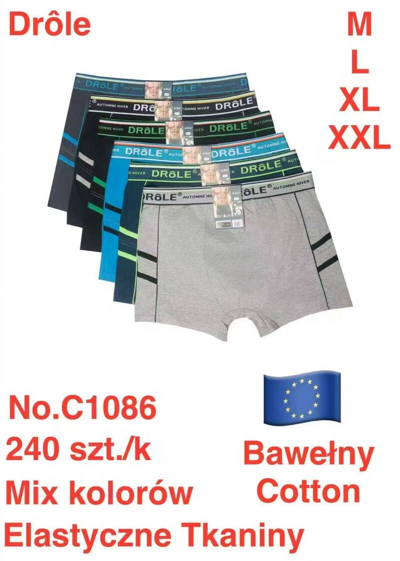 Bokserki męskie Roz M-2XL, Mix kolor Paczka 24 szt